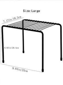 1pc Solid Color Spice Storage Rack - White - View 8