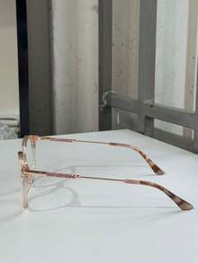 2-In-1 Round Clip-On Glasses Frame With Shine, Model 0273 - Champagne - View 5