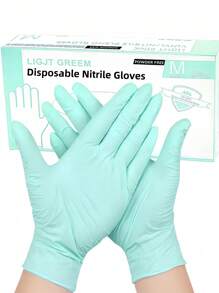 Pink, Disposable Nitrile Gloves, Powder-Free Latex-Free Gloves, Durable Household Cleaning Gloves, Waterproof Gloves, Suitable For Kitchen, Hair Dyeing, Beauty Salon, Waterproof, Anti-Static, Durable, Black, White, Pink, Blue, Green, Transparent, Purple Disposable Gloves Optional (Without Box)