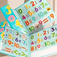 Herramienta de enseñanza cognitiva magnética de operación numérica 0-10 para la educación temprana de los niños, práctica de rompecabezas aritméticos portátiles para el cultivo del sentido numérico y el esclarecimiento de las matemáticas - Multicolor - Ver 3