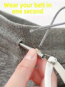 Efficient Threading Assist Tools,Effortless Threading Tool,Sewing Accessories ,High-End Customization,Suitable For Various Needle And Thread Activities, Family Sewing Tool, Cord Garter, Flexible Threading Tool, Multi-Purpose Elastic Band Waist, Cord Webbing Auxiliary Device Spring Eye Threading Device - Silver - View 2