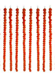 1 件橙色花环，婚礼场地装饰，墨西哥/节日庆典花，派对用品，人造花环 - 彩色 - 查看 4