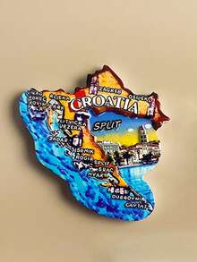 1 pieza Imán de nevera de regalo decorativo 3D de recuerdo de Grblje, Croacia