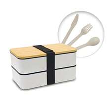 1 Set Bento Lunch Box With Utensils, Insulated Bag, Japanese-Style Lunch Container, Adult Lunch Box, School Lunch Box, Food Storage Container, Reusable, Multi-Layer Stackable, Suitable For Work, Outdoor, Picnic, Easy To Clean, Portable, Space-Saving Thermal Lunch Box - White and Black - View 9