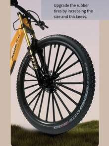 Upgraded Dual Shock Absorber Alloy Downhill Soft Tail Mountain Bike, Unisex Mountain Bike Model Ornament