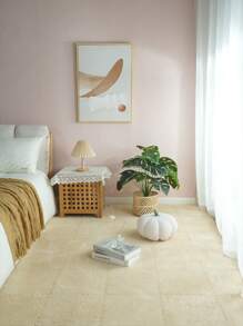 6 件柔软毛绒拼图地垫，创意互锁瓷砖，纯色简约设计 - 彩色 - 查看 4