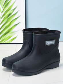 1 Pair Women's Short Rain Boots, Lightweight & Durable Waterproof Rubber Shoes For Kitchen, Laundry, Car Washing, Outdoor Puddle Stomping