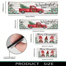 1pc Home Decor, Truck & Christmas Tree Pattern Printed, Christmas, Christmas Gift, Christmas Decoration, Diatomite Kitchen Carpet, Kitchen Mat, Rug, Rectangle Carpet, Suitable For Living Room, Bedroom, Hallway, Bathroom, Laundry Room - Polyester Carpet, For Indoor And Outdoor Home Decor - Multicolor - View 3