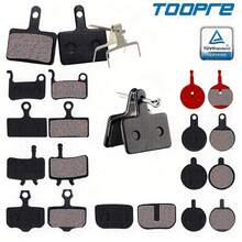 TOOPRE 半金属自行车盘式刹车片 - 黑色带铜纤维,兼容 M355 和 M446,高品质山地自行车刹车片,提供平稳的制动力,平稳的制动力 | 耐用刹车片 | 金属纤维片 - 彩色 - 查看 2