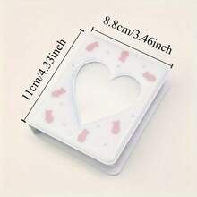 1pc Three Inch Heart-Shaped Design Album Photo Storage Book - Transparent Inner Page, Perfect For Commemorating Precious Moments, Memory Book, Heart-Shaped Design Album, Plastic Structure, Couple Album - Multicolor - View 16