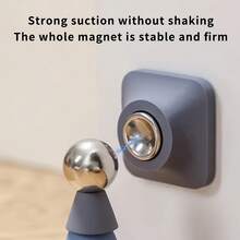 1pc Magnetic Door Stopper - Hassle-Free Hole Free Design, Anti-Collision Silicone For Toilet & Home, Strong Silent Magnetic Hold, Perfect Touching Suction For Noiseless Operation - 1PCS Trắng - Xem 9