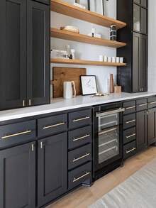 4件金色橱柜拉手不锈钢厨房抽屉拉手门把手和旋钮浴室卧室家具橱柜把手 - 金色 - 查看 5