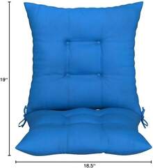 Tufted Outdoor Square Seat Patio Cushion - Pack Of 2, Blue