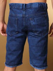 Kit 2 Men's Bermuda Shorts Destroyed Washes - Màu xanh lam - Xem 5