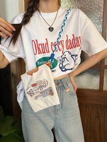 Women Top Handle Bags - 花蝴蝶黃色+[麻花繩粉紫] - 查看 6