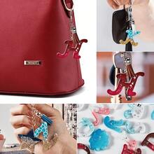 168 件正面字母树脂模具套件，包括用于制作钥匙扣的字母和装饰环氧树脂模具，配有 1 个手钻、2 个钻头和 164 个钥匙扣耗材 - 彩色 - 查看 5