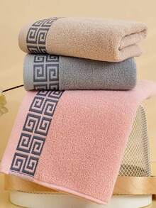 3 toallas baño tamaño medio 90x155cm tela super absorbente patrón cuadrado opción mayoreo textiles hogar spa baño secado rápido suaves resistente color elegante algodón fácil lavar cómoda set hotel viajes bienestar baño organización hogar premium - Multicolor - Ver 4