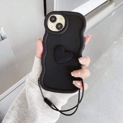 马卡龙色手机壳+腕带手机壳，兼容 17 Pro Max/16 Pro Max/15 Pro Max/14 Pro Max/13 Pro Max/12 Pro Max/11 Pro Max/XS Max/7/8 Plus，兼容OPPO、vivo、荣耀，传音防水防震防摔防刮花，国际版，非国内版