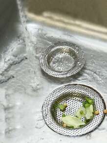 2 pezzi Filtro per scarico lavello in acciaio inossidabile, filtro per scarico lavello da cucina con fori completi, coperchio per scarico vasca da bagno