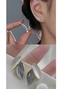 1 对女士夏季耳环,Ursa Major 方晶锆石耳钉,方晶锆石耳夹,时尚水钻吊坠耳环 - 彩色 - 查看 19