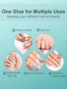 1PC/4Pc Max Speed Nail Glue For Press On Nails, Super Strength Flex Formula Nail Adhesive, With Twist-Off Cap & Nozzle Tip Squeeze Applicator,Need To Cut Off Half The Tip,Fast Drying Adhesive For Glue-On Nails & Repairs With Nozzle Tip Applicator, Ideal For Tips & Wraps - Cái chai - Xem 2