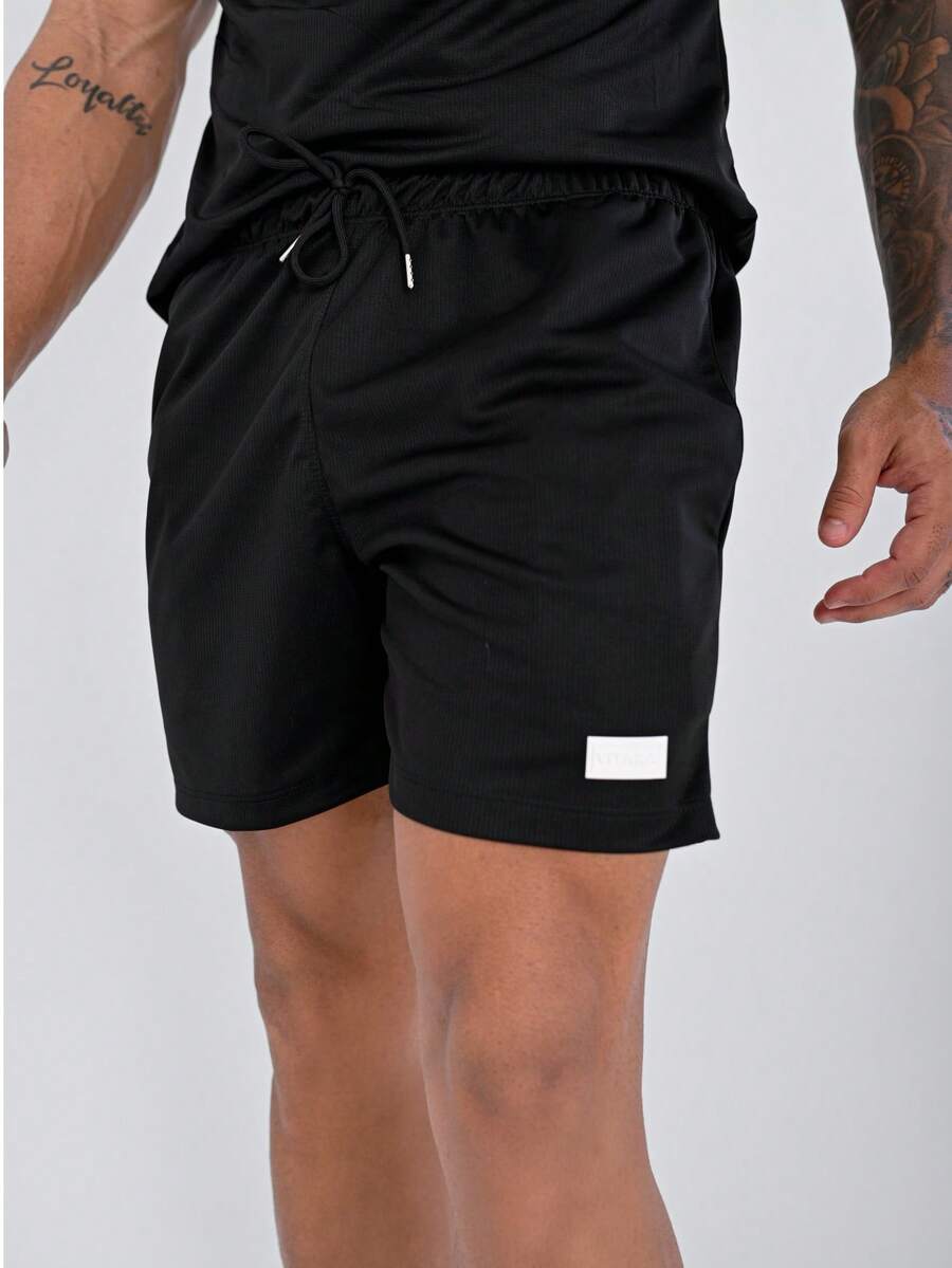 VITARA Men's Sports Shorts | Breathable Dry Fit Fabric | 2 Colors | Ideal For Training And Everyday Life, CrossFit, Running, Bodybuilding, Soccer, Gym - 黑色 - 查看 1