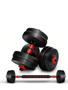 Dumbbell Weights Set 30KG,Barbell Set With Connecting Rod,Adjustable Lifting Training Set For Workout Training, Perfect For Man/Women Bodybuilding - Black - View 4