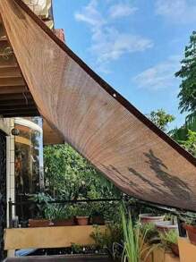 高品质遮阳布栅栏 - 户外遮阳布带索环，耐用、抗撕裂、易于安装，适用于阳台、庭院和泳池 - 提供出色的遮阳、遮蔽和隐私，带有包边和孔眼