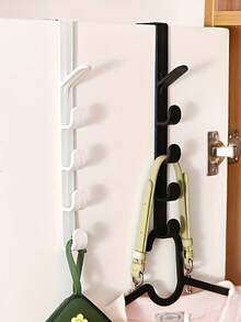 1pc/2pcs Multi-Function 5 Hooks Over The Door Hanger