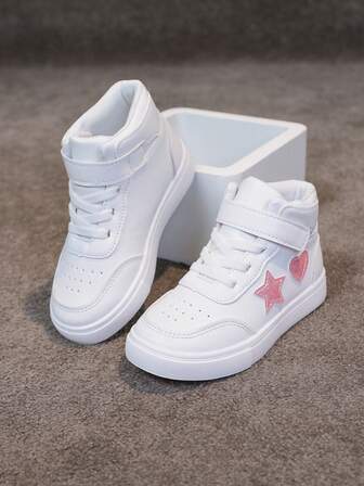 Zapatillas deportivas de media caña de moda para niños, diseño estilizado para deportes suaves, apariencia elegante, suela flexible y antideslizante, adecuadas para deportes escolares, actividades al aire libre y uso casual de niños y niñas