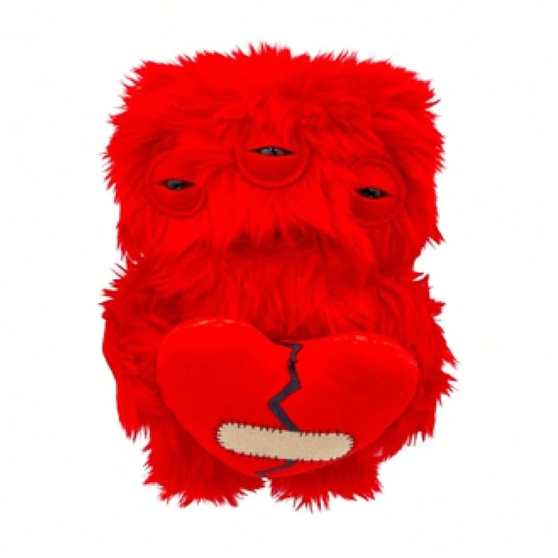 ZURU Love Monster系列约9英寸创意毛绒收藏摆件,可爱怪兽怪兽怪牙丑陋搞笑成人趣味玩偶生日礼物 - Love Fugg-Refresh-Red - 查看 1