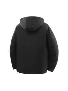 新款秋冬男士户外徒步石墨烯加厚防水保暖可拆卸连帽抓绒外套，滑雪