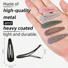 Exquisite Hair Clip36 PCS Snap Hair Clips 1.89 Inch Metal Tear Drop Hair Barrettes Drip Coated Hair Clips For All Hair Types Hair Accessories For Women GirlsMatt Colors - Màu mờ - Xem 4
