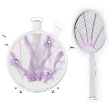 Fly Swatter Racket, Rechargeable, 2 In 1 Racket With USB Rechargeable Base, Powerful Mosquitoes Trap Lamp & Fly Killer, 3-Layer Safety Mesh Home, Bedroom, Kitchen, Patio - 太陽能滅蚊燈 - 查看 11