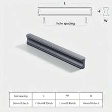 Maniglie per mobili in nero e dorato, pomelli per armadi e guardaroba, in alluminio massiccio, lunghe maniglie per pensili e cassetti di cucina