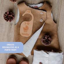 8PCS/SET Baby Closet Size Dividers For Girls Wardrobe Wooden Hanger Separators Baby Clothing Organizers Pink Bowknot Baby Closet Tag Boards For Clothes Baby Gilrs Shower Gift Princess Room Decorations - Multicolor - View 7