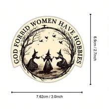 1pc Vintage Witch Sticker, Humorous Decal Great For Laptop, Water Bottle, Skateboard, Ideal Gift For Her, Perfect For Halloween