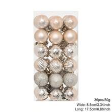 节日装饰 电镀球装饰吊坠 圣诞装饰 电镀球 圣诞树吊坠 装饰球 挂球 3厘米-36个装 圣诞球 家居装饰 房间装饰 冬季圣诞装饰 家居圣诞礼物 圣诞装饰