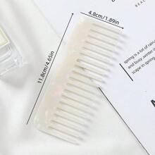 1把便携式宽齿美人鱼色发梳，美发造型工具，发饰