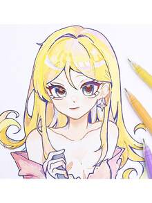 朗果162手持绘图笔 0.6mm 高颜值笔记笔 可叠色绘画涂鸦手持书写马克笔 覆盖力强 出墨均匀 适合日常送礼 - 常規款手帳筆 - 查看 10