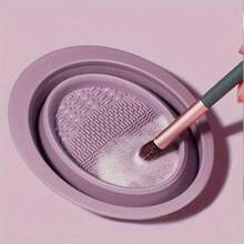 1 Stück Trockengestell oder Reinigungsschüssel Set, Make-up Pinsel/Schwamm Wasch- und Trocknungstools, Make-up Pinsel Reinigungs- und Trocknungsset, Pinselreiniger und Trocknungsgestell, ideal für die Reise