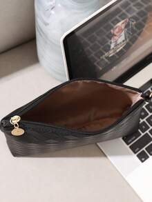 Women's Rhombus Fashion Shoulder Bag, Gold Color Evening Bag For Summer - Black - View 7