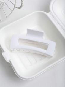 10cm 柔软硅胶方形空心发爪夹，适合浓密头发，哑光发爪发饰发饰女士发夹女士发夹优雅发爪夹秋季配饰秋冬度假装女士 - 彩色 - 查看 10