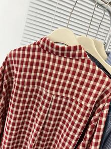 Women's Casual Everyday Plaid Front Button Shirt