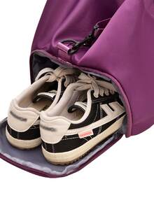 新款大容量多功能旅行包，奶牛印花，斑马印花，字母，棋盘格，豹纹，男女通用，学生，时尚休闲包，情侣旅行包，情人节礼物，旅行背包，夏季，随身携带，过夜包，行李箱，带鞋隔层，可折叠，可扩展，多功能，拉链，商务旅行，旅行度假，背包，返校，行李旅行度假包行李箱旅行必需品女士旅行包 - 粉色 - 查看 6