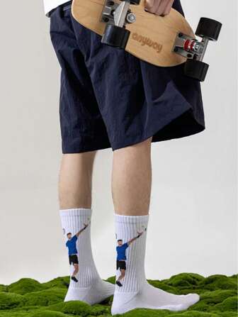 BAIBAILIU 1 par de calcetines de tenis, calcetines de fútbol, calcetines deportivos para hombres, calcetines para parejas en caja de regalo