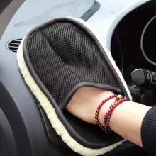 1 件装汽车刷清洁羊毛软手套，适用于汽车清洁、窗户清洁、车身清洁