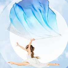 1 Cờ khiêu vũ nhiều màu, Cờ ca ngợi hình bán nguyệt, Đạo cụ biểu diễn của Nhà thờ Thiên chúa giáo, Đạo cụ lễ hội, Đạo cụ đệm sân khấu, Cờ cánh thiên thần - Nhiều màu - Xem 3