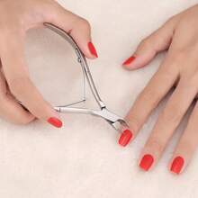 1PC Nail Art Cuticle Scissor Nippers Clipper Dead Skin Remover Cut Plier Manicure Stainless Steel Trimming Pedicure Care Tools(Silver) - Silver - View 4