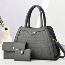 Women Shoulder Bags - 灰色 - 查看 8